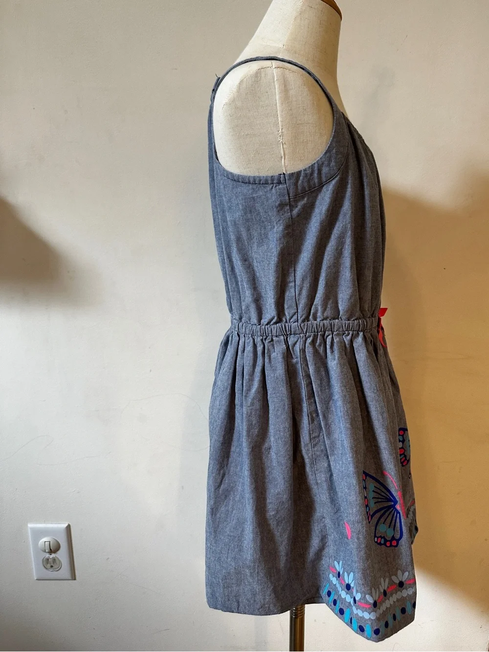 Gymboree Aline Dress with Pink Bow and Butterfly Print